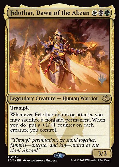 Felothar, Dawn of the Abzan
